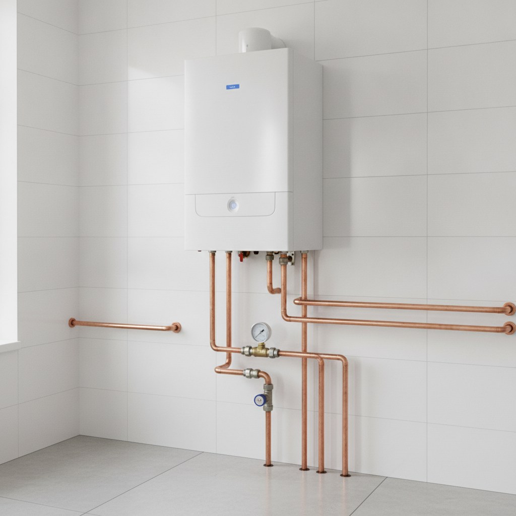 Modern boiler installation